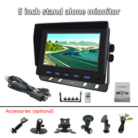 Monitor de TV para Auto, Venta al Por Mayor de Fábrica, Pantalla de 5, 7, 9 y 10 Pulgadas, AHD, Quad Split, Grabador de Video con Soporte Metálico en Forma de U