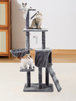 Arbre à chat Pawise, nouveau design, en bois naturel et sisal, grande structure d'escalade, du sol au plafond, tour à gratter pour chat en bois