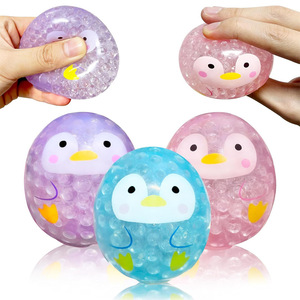 Most Popular TPR Animal Penguin Squishy Bead <b>Ball</b> Slow Return Hand Exercise <b>Squeeze</b> Stress Relieve Mochi Toys for Kids Adults - Product Image 1