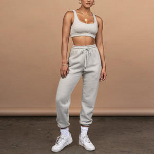 <span class=keywords><strong>Ensemble</strong></span> <span class=keywords><strong>Femme</strong></span> Jogging Pantalon de jogging et haut court <span class=keywords><strong>Femme</strong></span> Confortable Coton Casual Sports Casual Deux pièces <span class=keywords><strong>Ensemble</strong></span> d'été Conjunto Deportivo - Product Image 2