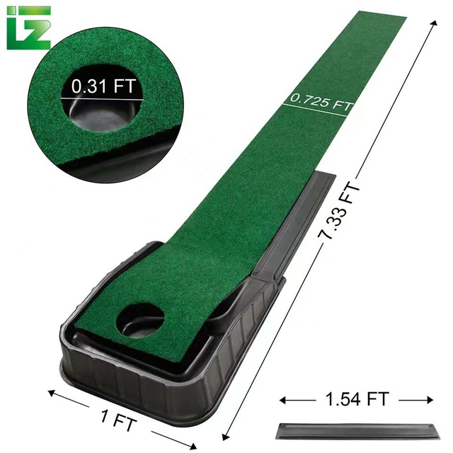 Plastic High Quality Green Golf Putting Green Trainer Simulator System with Automatic Ball Return