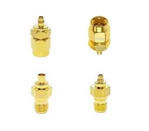 Kit Adaptador Coaxial SMA para MMCX Latão Puro MMCX Macho/Fêmea para SMA Macho/Fêmea Kits de Conector Coaxial Adaptador de Antena Coaxial