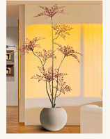 Grande plante artificielle de bambou des mers du Sud, écologique, en pot, pour décorations de Noël et d'Halloween, en plastique durable