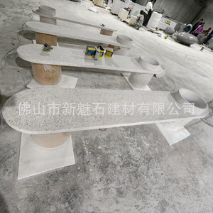 New Magic Stone UHPC Tree Pit Bench One Piece Prefabricated Outdoor Garden Landscape <b>Cement</b> Bench Corrosion Resistant - Product Image 2