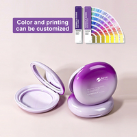 Échantillon Gratuit KEYO – Boîtier Magnétique Métallique Ovale Personnalisé Vide pour Fard à Joues avec Miroir – Étui Compact pour Poudre