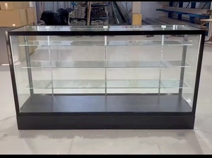 Top người bán LED kính truy cập khung nhôm khói cửa hàng Showcase cửa hàng hiển thị tủ với kệ có thể điều chỉnh - Product Image 3