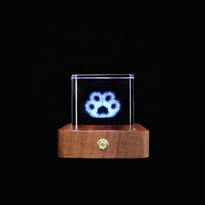 Lámpara de madera RGB con carga USB de 5V, luz LED de noche de cristal 3D con batería, regalo increíble para la familia - Product Image 4