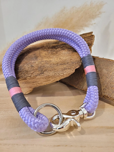 Laisse et collier d'entraînement pour chien en nylon, best-seller, en violet, gris et rose, pour la marche et la course - Product Image 2