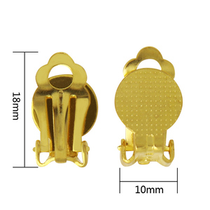 Clip de <span class=keywords><strong>boucle</strong></span> <span class=keywords><strong>d</strong></span>'<span class=keywords><strong>oreille</strong></span> en laiton bricolage boucles <span class=keywords><strong>d</strong></span>'oreilles à clipser rond plat plateau boucles <span class=keywords><strong>d</strong></span>'oreilles Clips - Product Image 1