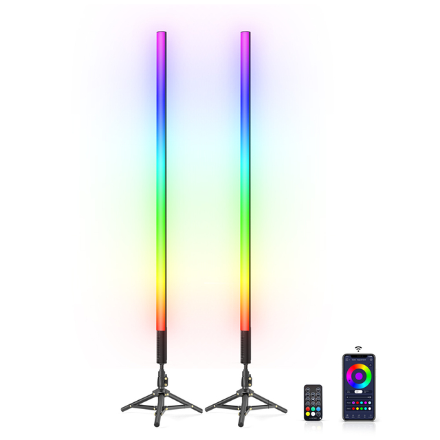 LUXCEO Mood 1S 18W RGB Mood Light APP Control&Remote Control Music Control Portable Led Light Wand for Photography Studio