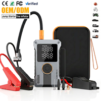 Démarreur portable 4-en-1 Nexest 1500A avec batterie externe, éclairage LED, booster d'urgence pour camion, gonfleur de pneus 160 PSI 12V