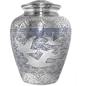 Elegante urna de cremación Wings of Love para cenizas humanas-con bolsa de terciopelo para seguir Saking Cenizas humanas disponibles para exportación - Product Image 1