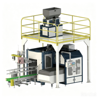 Machine d'emballage secondaire verticale à double ensachage souple en PE sur mesure pour l'emballage de granulés d'engrais en sacs de grande taille