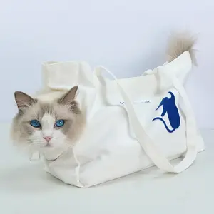 애완 동물 여행 슬링 백 캔버스 만든 저렴한 개 가방 운반 대 고양이 가방