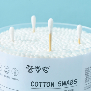 Fábrica 500 Piezas Personalizadas con Logotipo, Bastoncillos de Algodón de Doble Punta, Palitos de Bambú de Alta Calidad para Limpieza de Oídos y Herramienta de Maquillaje - Product Image 2