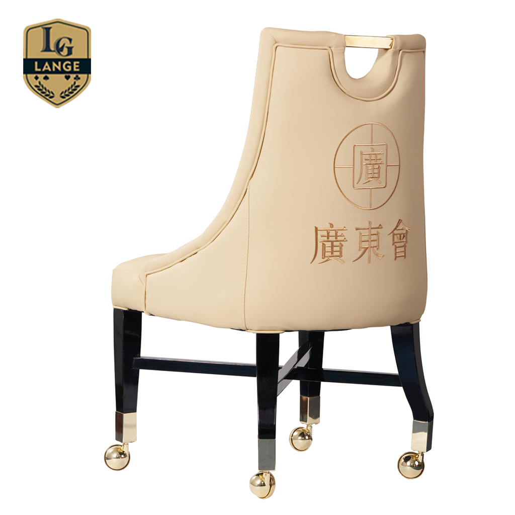 Новый стиль, Техасский покер, стул из микрофибры и кожи с логотипом Макао, стул для казино