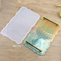 Super grand plateau en Silicone, moule fluide, fabrication de sous-verre irrégulier, fournitures d'art en résine époxy, créez votre propre plateau, moules en résine époxy