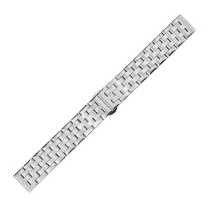 Stainless Steel Watch Band Metal <b>Wrist</b> <b>Strap</b> Silver Link Band for Business Casual Wear - Product Image 2