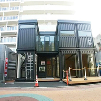 Maison Préfabriquée de Luxe en Panneaux Sandwich d'Acier, Modèle Conteneur, Prête à Habiter, Design Moderne, Salle de Bain Respirante