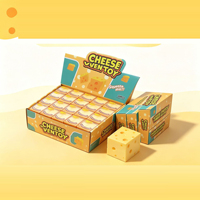 Jouet Squishy Bloc de Fromage Croustillant à Remontée Lente, Jouets Anti-Stress et de Décompression, Vente en Gros, Mini Gadget de Poche Mignon et Doux