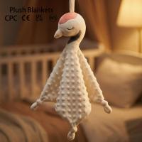 Doudou en peluche canard à pois apaisant et réconfortant pour bébés et tout-petits