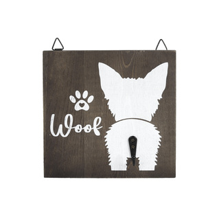 Customized <strong>Wall</strong> Mount Wood Dog Leash Hook Hanger <strong>Key</strong> <strong>Holder</strong> - Product Image 1