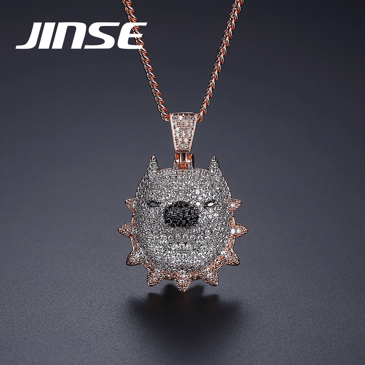 JINSE ヒップホップ ラッパー ジュエリー ペット犬 メンズ 