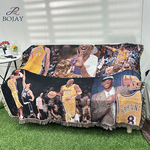 All'ingrosso modello di stella sportiva personalizzata a basso MOQ 1 pz personalizzazione rapida arazzo intrecciato coperta - Product Image 6