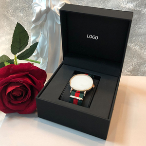 Luxury <b>Black</b> PU Leather Single Watch Box Flip Top Wrist Watch Storage Gift Packaging Box Custom Logo Wholesale Factory - Product Image 2