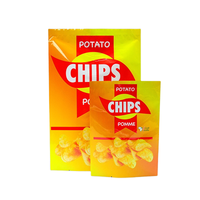 Sac d'Emballage Composite PE Aluminisé sur Mesure, Scellage Central, pour Chips de Pommes de Terre, Crevettes, avec Bouche Dentelée Facilement Gonflable