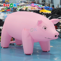 Sayok 20ft géant gonflable publicité sauter cochon héros mascotte gonflable tête de cochon dessin animé à vendre