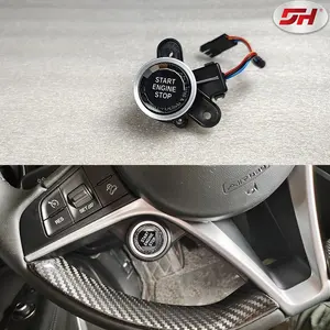 ใหม่อุปกรณ์ตกแต่งรถยนต์ Alfa Romeo Giulia Stelvio อุปกรณ์เสริมสำหรับสตาร์ท/หยุดเครื่องยนต์ - Product Image 2