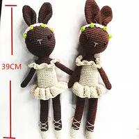 कस्टम हाथ crocheted में बैले खरगोश एक स्कर्ट, एक बहुत लोकप्रिय हस्तनिर्मित गुड़िया