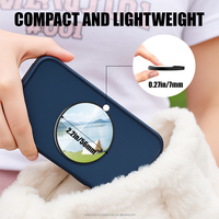 Mini miroir de maquillage de poche rond magnétique pour téléphone portable Miroir convexe mince pour selfies Vlogging Streaming