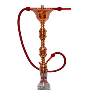 Auténtica Cachimba Egipcia Khalil Mamoon con Acabado Dorado, Núcleo de Latón Sólido, Manguera a Juego y Bandeja Ancha - Product Image 4