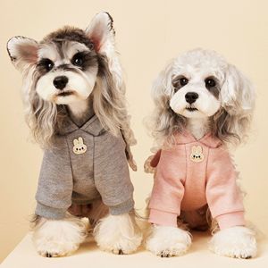 JXANRY graziosa felpa con cappuccio con orsacchiotto quattro piedi autunno e inverno vestiti per animali domestici con felpe in peluche <span class=keywords><strong>Schwab</strong></span> con due False felpe - Product Image 1