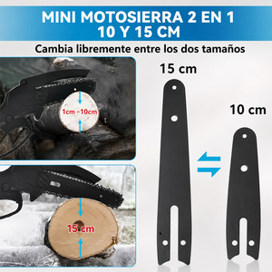 Sierra Eléctrica Pequeña Profesional, Sierra de Cadena Portátil con Batería de Litio, <span class=keywords><strong>Mini</strong></span> <span class=keywords><strong>Motosierra</strong></span> Inalámbrica de 6 Pulgadas, Herramienta de Jardín - Product Image 2