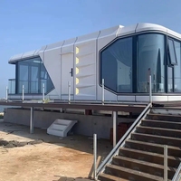 Capsule spatiale de luxe moderne préfabriquée en conteneur avec mobilier personnalisé, portable pour hôtel et chambre à coucher