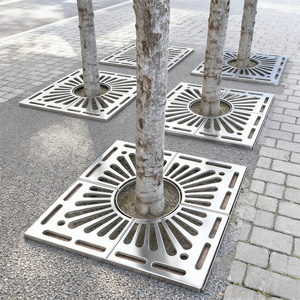 Grille d'arbre carrée en acier pour extérieur, grille d'arbre en métal pour trottoir, fournisseur de grille d'arbre en <span class=keywords><strong>fer</strong></span> pour bord de route - Product Image 2
