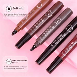 <span class=keywords><strong>Crayon</strong></span> à sourcils micro de haute qualité avec 4 pointes, noir et <span class=keywords><strong>brun</strong></span>, rehausseur de sourcils, longue durée, imperméable - Product Image 1