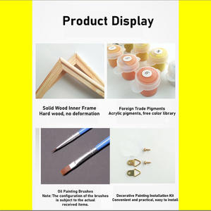 Dipinto di pigmento digitale fai da te dipinto di cartone animato incorniciato fatto a mano su tela per bambini e adulti divertente Idea regalo - Product Image 4