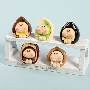 Creativo Micro paisaje escritorio Micro paisaje <span class=keywords><strong>Cub</strong></span> DIY joyería lindo melón semilla colgante tridimensional dibujos animados Navidad - Product Image 4