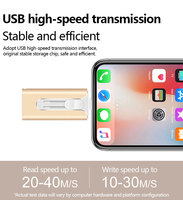 Clé USB 3 en 1 OTG 16G 32GB 64GB 128GB 256GB, clé USB Type-C 3.0 pour Samsung S9 S8 Apple X 8 7 Android Phon