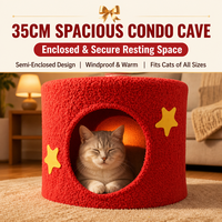 Arbre à chat de Noël avec niche douillette, poteau à gratter en sisal, maisonnette en velours Teddy pour chaton, décoration de Noël pour animaux de compagnie OEM ODM