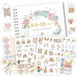 Set de Pegatinas para Álbum de Crecimiento del Bebé, Libro de Recuerdos Esencial para Decoración y Regalo, DIY - Product Image 1