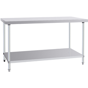 High Density Stainless Steel 201 Solid Square Tube Frame Corrosion Resistant NSF Certified Heavy-Duty Capacity <b>Work</b> <b>Table</b> <b>for</b> - Product Image 1