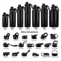 Bouteille d'eau isotherme OEM 32 oz avec logo personnalisé, en acier inoxydable à double paroi, gourde sport pour le voyage