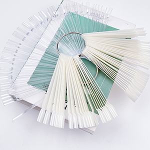 50 PCS Fan Ring Nail Polish Color Chart Tête plate Rectangle Angle Nail Chart Nail Gel Color Chart avec couleur claire et naturelle - Product Image 2