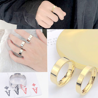Bague Cercle en Verre Minimaliste et Tendance en Forme de U pour Hommes, Bagues de Couple Niche Européennes et Américaines pour Femmes, Meilleures Ventes Transfrontalières
