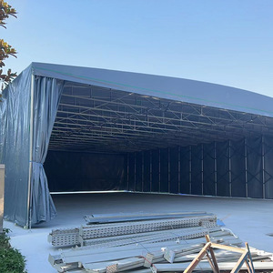 Auvent rétractable Qianye sur mesure en bâche PVC avec structure en fer, abri autoportant pour entrepôt extérieur - Product Image 3
